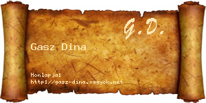 Gasz Dina névjegykártya
